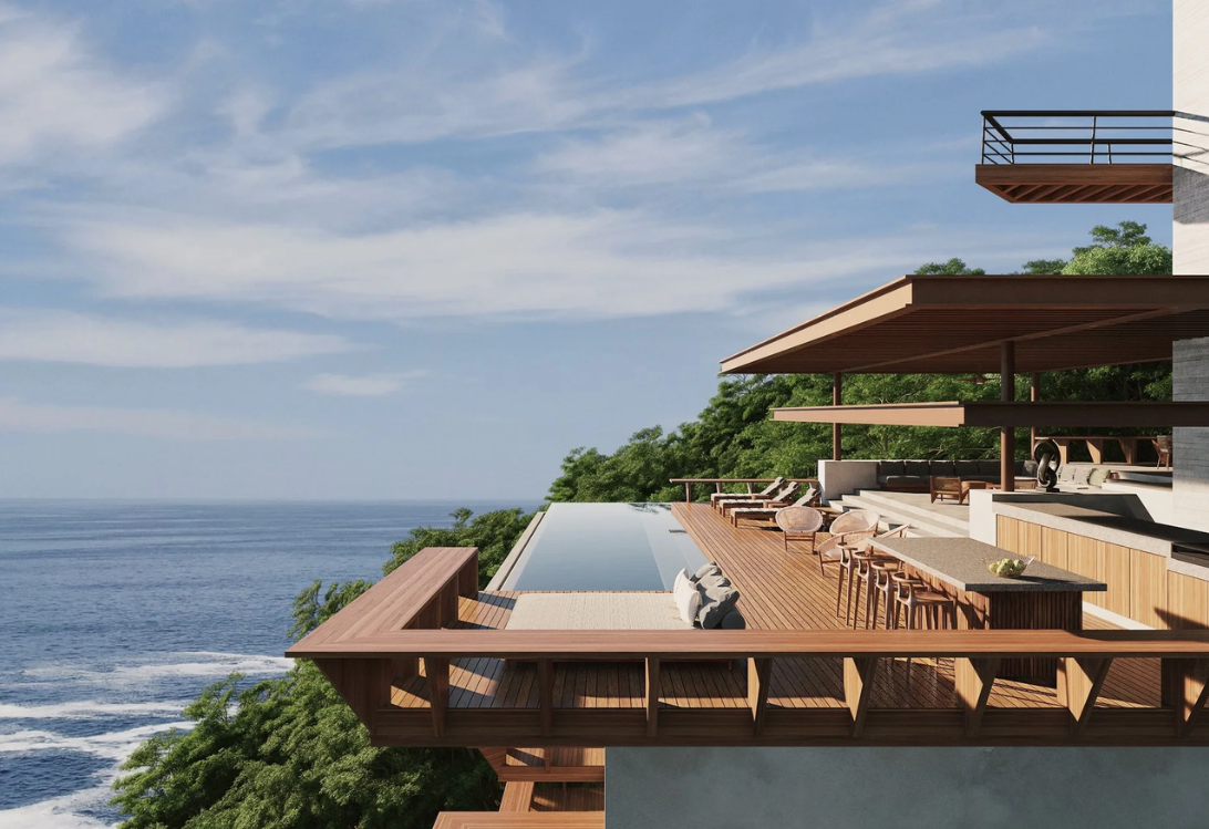Architectural villa by the sea