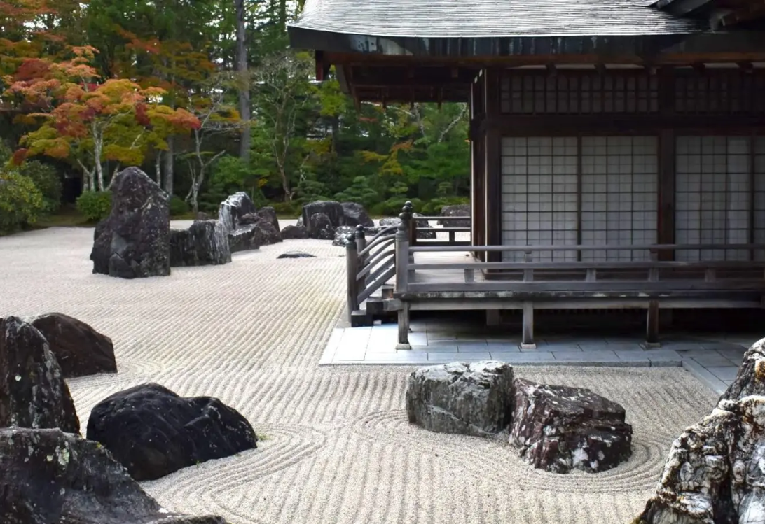 A serene Japanese tea garden
